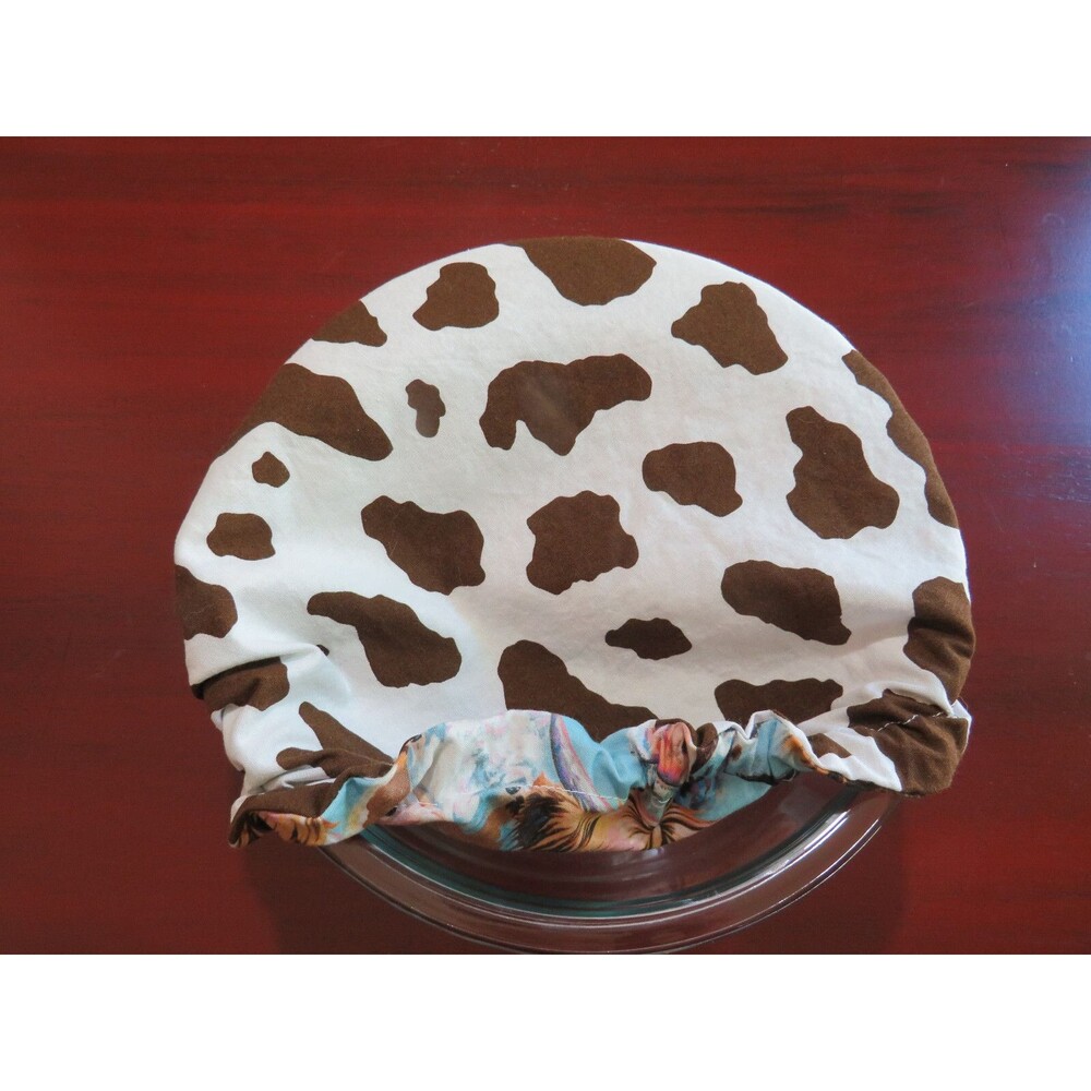 Kitchenaid Bowl Cover Reversible Cows and White and Brown Cow Print - Picture 6 of 7